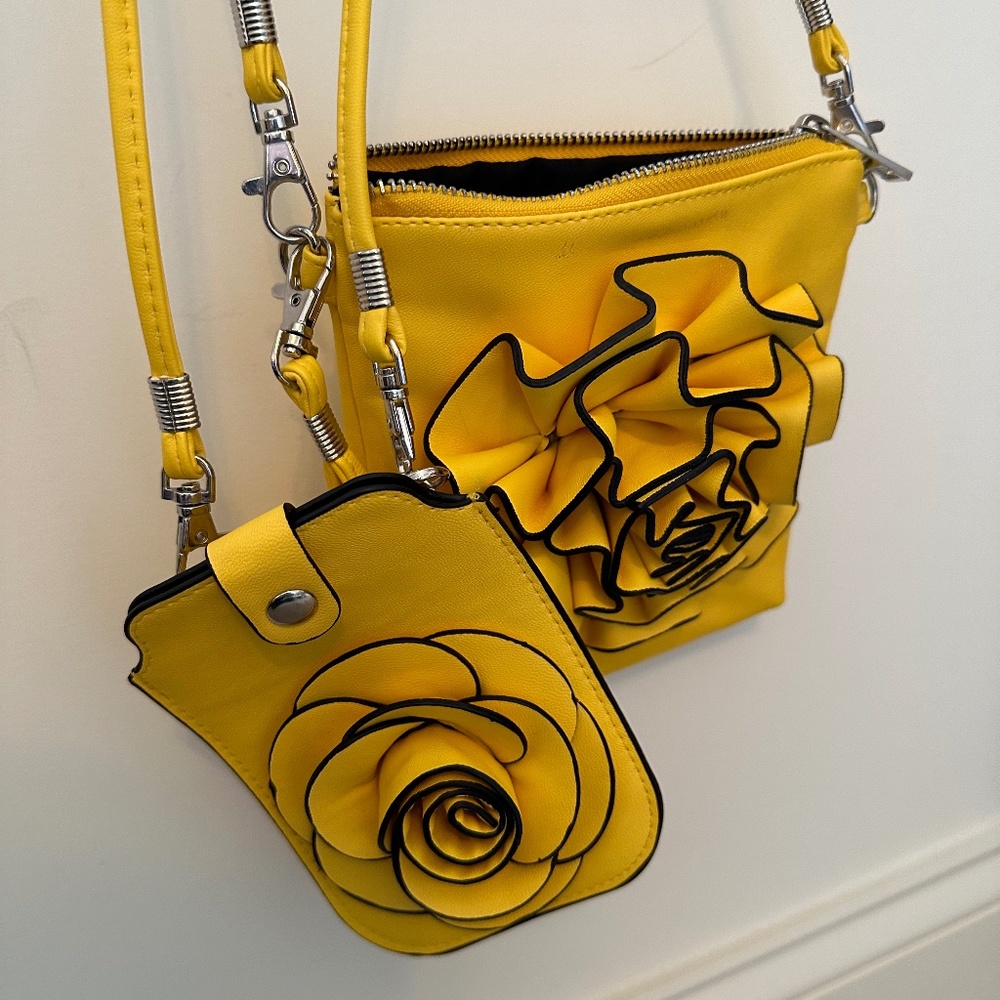 Small Yellow Purse + Phone Case
